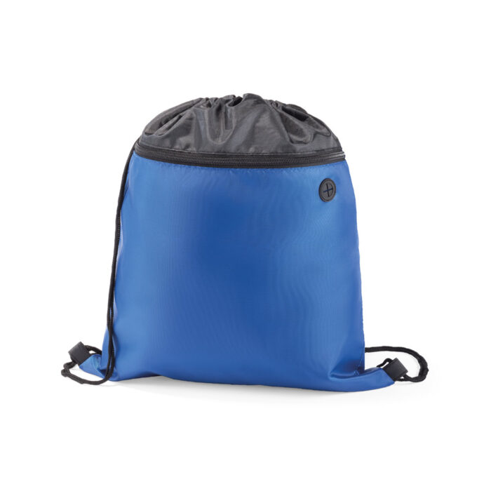 mochila saco em nylon azul