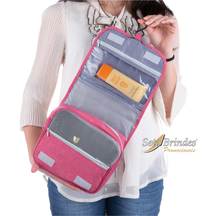 necessaire nylon multiuso em uso