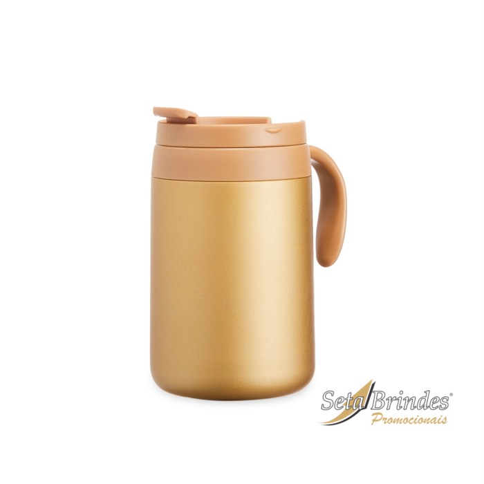 caneca térmica 500ml dourada