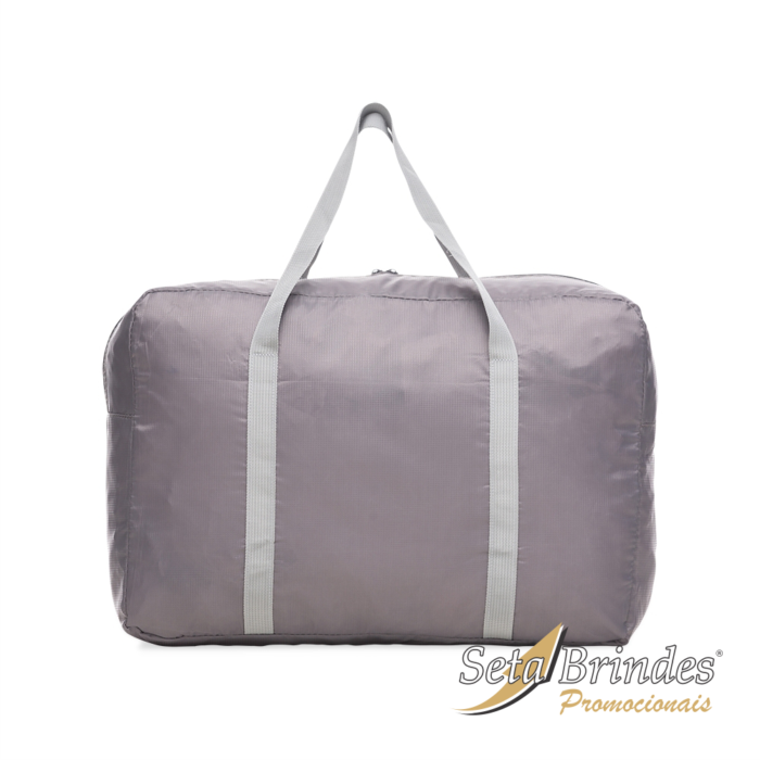 bolsa de viagem dobravel cinza