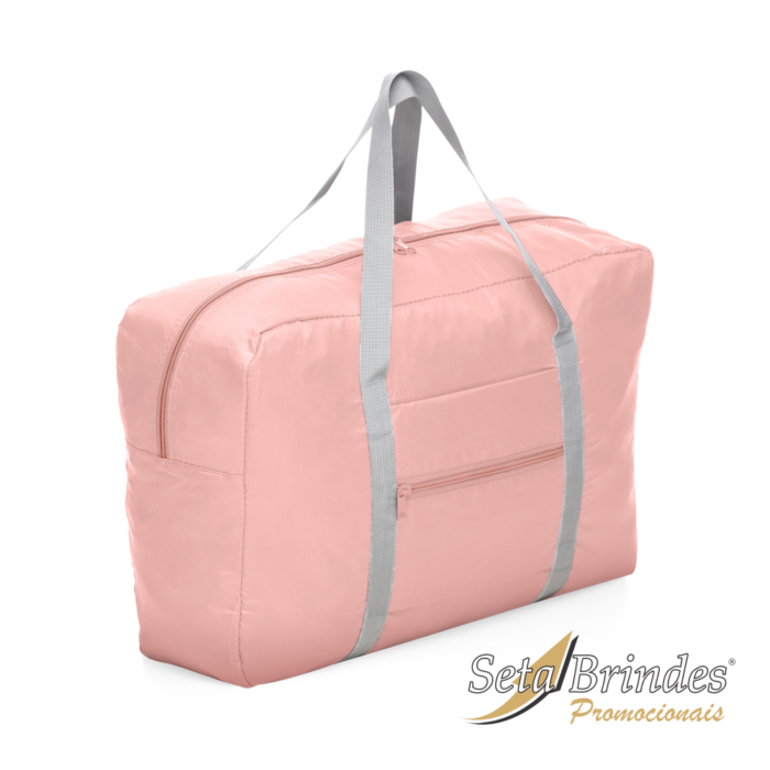 bolsa de viagem dobravel rosa